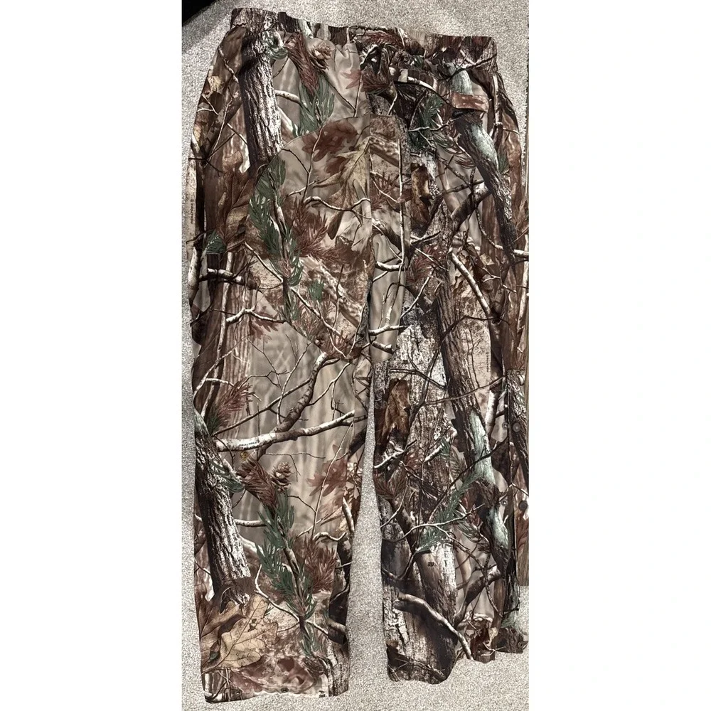 CABELAS REALTREE CAMO DRY PLUS WEATHER PROOF SCENT BLOCKER PANTS XL REG STRETCH